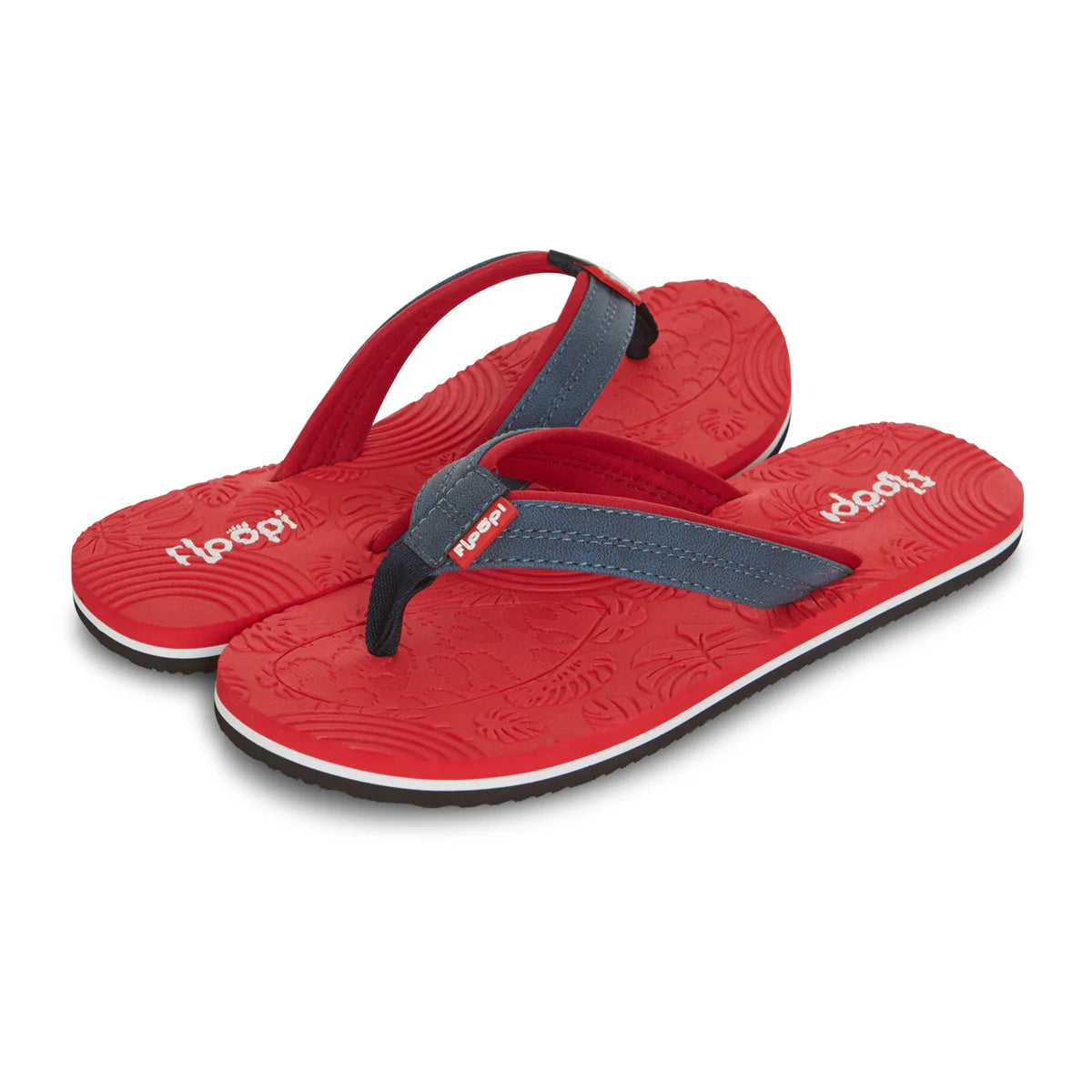 Womens Calli Floral Thong Flip Flop, Red (543)